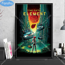 Art Poster The Fifth Element Classic Sci-Fi Movie Posters and Prints Wall Art Decoration Canvas Painting Kids Room Home art deco 2024 - buy cheap