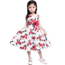 Girls Floral Dress Princess Summer Children Party Dress Cotton Kids Dresses for Girls Birthday Dress Vestido Wear платье 2022 30 2024 - buy cheap