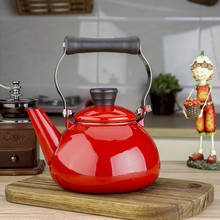 Hervidor de té de esmalte de porcelana gruesa de estilo japonés, tetera de flores, hervidor de agua fría, 1.5L 2024 - compra barato