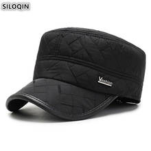 Siloqin chapéu militar do exército quente ajustável, masculino, nova moda de inverno esportes para homens, térmico, protetores de orelha, chapéu reto 2024 - compre barato