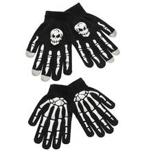 Unisex Adult Children Winter Cycling Full Fingered Gloves Halloween Horror Skull Claw Skeleton Anti-Skid Rubber Outdoor Mittens 2024 - buy cheap