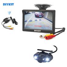 DIYKIT-Monitor inalámbrico LCD de 5 pulgadas para coche, sistema de seguridad con cámara LED de visión nocturna, Kit de aparcamiento inalámbrico 2024 - compra barato