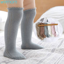 Warmom-Calcetines hasta la rodilla para bebés y niños, medias largas de tubo con volantes, de algodón 2024 - compra barato