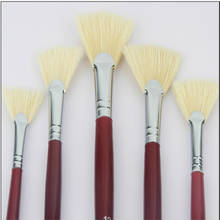 13Pcs/lot Gouache Oil Painting Brush Pen Kids Fan Shaped Bristle Wooden Handle Painting Brush Drawing Brushes Art Supplies 2024 - buy cheap