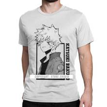 Camiseta de Manga corta de Anime para hombre, Camisa Popular de algodón, Katsuki Bakugo, Boku No Hero Academia 2024 - compra barato
