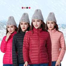 2019 New Autumn Winter Women Thin White Duck Down Jacket Ultra-light Plus Size Thin Down Jacket Men Long Sleeve Warm Coat Jacket 2024 - buy cheap