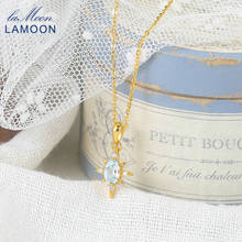LAMOON-collar con colgante de estrella para mujer, de plata 925 Natural de Londres, Topacio Azul, chapado en oro de 14 quilates, joyería fina LMNI114 2024 - compra barato