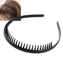Fashion Women Men Unisex Black Wavy Hair Head Hoop Band Sport Headband Hairband hair accessories 2024 - buy cheap