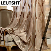 Cortinas de luxo para quarto sala de estar, cortina simples s wave, jacquard, decoração personalizada para sua casa 2024 - compre barato