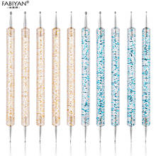 5Pcs Set UV Gel Painting Drawing Nail Art Dot Point Dotting Pen Acrylic Caviar 2 Way Brush Salon Decorations Manicure Tools Kit 2024 - buy cheap