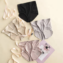 Guiyi 100% Natural Silk Abdomen Hips Boxer Ladies Underwear Plus Size female Postpartum High Waist Lace Underwear for Young 2024 - buy cheap
