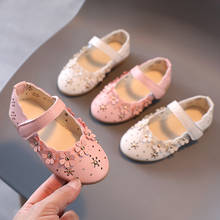 2021 Baby Toddler Girl Elegant Party Dress Cut-Outs Flower Leather Shoe For Children'S Spring Princess Shoe Kids 1 5-12 Years 2024 - buy cheap