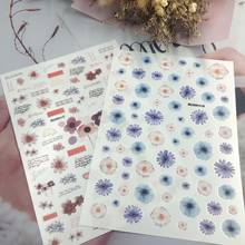 3D Nail Sticker Color Flower Design DIY Tips Nail Art Decoration Packaging Self-adhesive Transfer Decal Slider 2024 - buy cheap