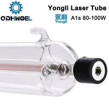 Yongli a1s 90w co2 tubo de vidro laser comprimento 1100 dia. 80mm para máquina de corte e gravação a laser de co2 2024 - compre barato