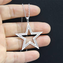 1Hollow Star Necklace Star Necklace Couple Pendant Female Men Fashion Jewelry Valentine's Day Gift Brand Stainless Steel 2024 - buy cheap