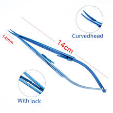14cm Surgical Dental Titanium Castroviejo Needle Holder curved with lock  Ophthalmic Surgical instrument 2024 - buy cheap