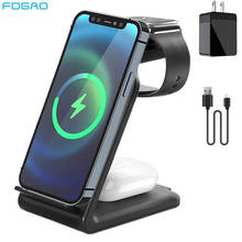4 In 1 15W Fast Wireless Charger Stand For Apple Watch 7 6 5 Airpods Pro Qi Charging Dock Station for iPhone 13 12 11 XS XR X 8 2024 - buy cheap