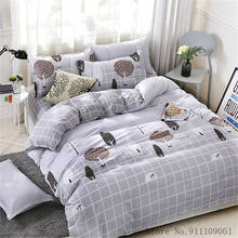 Home Textile Plaid Tree Cartoon Gray Bedding Set Duvet Cover Bed Sheet Pillowcase Children and Adult Linen Bedclothes 3/4Pcs 2024 - buy cheap