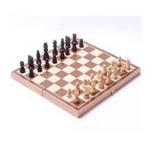 Tabuleiro de madeira com gamão, damas e xadrez, conjunto de jogos de viagem, jogos de tabuleiro e presente interativo 2024 - compre barato