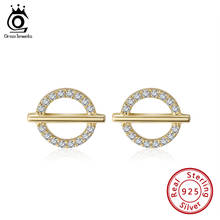 ORSA JEWELS Female 925 Sterling Silver Small Earrings Stud  Gold Plated Silver Earrings Mini Ear Jewelry Little Girls Stud SE296 2024 - buy cheap