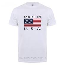 Американский флаг, Сделано в США, футболка с принтом для мужчин, мужская футболка с коротким рукавом, брендовая Повседневная футболка с круглым вырезом, летняя футболка 2024 - купить недорого