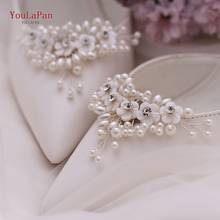 YouLaPan X09 2pc/lot Elegant High Heel Shoe Clip Floral Beads Bridal Shoe Clips Pearls Shoes Buckle Wedding Prom Accessories 2024 - buy cheap