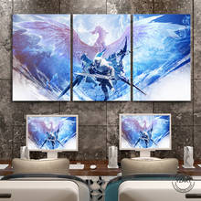 Cuadro de dragón de Arte de fantasía, imagen de monstruo cazador, videojuegos, arte de decoración de pared, pinturas HD, cuadro de pared para decoración de sala de estar 2024 - compra barato
