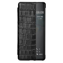Funda de teléfono ultrafina de cuero genuino para Huawei Mate 40 30 Pro Plus, funda con tapa magnética para Huawei P40 Pro 2024 - compra barato
