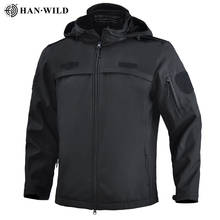 Jaqueta militar masculina han moderna, jaqueta para caminhadas softshell roupas corta-vento tático exército casaco de inverno ajustável 2024 - compre barato