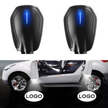 Proyector de luz Led inalámbrico para coche, lámpara de sombra con logotipo de puerta, decoración de bienvenida, atmósfera láser, accesorios para coche, 2 uds. 2024 - compra barato