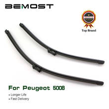 BEMOST Car Natural Rubber Wiper Blades For Peugeot 5008 32"+28"R, Fit Push Button Arm 2009 2010 2011 2012 2013 2014 2015 2016 2024 - buy cheap