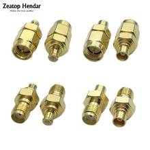 1Pcs Brass SMA to MCX Male Plug / Female Jack 4Types Straight RF Coaxial Adapter Connector Test Converter 2024 - buy cheap