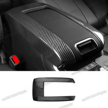 carbon fiber car armrest cover edge trims for toyota highlander 2020 2021 2022 2023 xu70 accessories interior hybrid sport auto 2024 - buy cheap