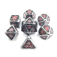 Upsale Metal polyhedral dices Dnd dice set dados rpg dobbelstenen dados rol dice d6 d8 d10 d12 d20 dadi kości do gry 2024 - buy cheap