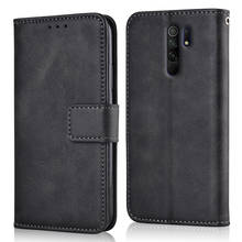 Funda de teléfono de cuero con tapa para Xiaomi Redmi 9, carcasa trasera de 6,53 pulgadas, billetera 2024 - compra barato