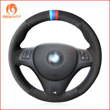 MEWANT-cubierta para volante de coche, cubierta de ante negro para BMW M Sport M3, E90, E91, E92, E93, E87, E81, E82, E88 2024 - compra barato