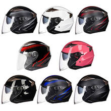Unisex New Motorcycle Half Helmet with Lens Clear Sun Visor Full Face Anti-UV Safety Helmet Motorbike Scooter Motocross Helmet 2024 - buy cheap