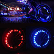 7 LED Flash Light Double-side Bicycle Wheel Spoke LED Lights Lamps Cycle Tyre Tire Wheel Valve With Super Bright Letter LDE 2024 - buy cheap