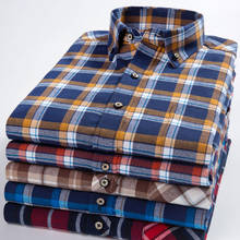 long sleeve shirt men high quality cotton shirts casual plaid shirt Men Brand korean Clothing blouse Business social shirt men 2024 - buy cheap