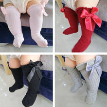 Girl Baby Bow Socks Kids Toddlers Girls Big Bow Knee High Long Soft Cotton Lace Baby Socks Kids socks kids socks 1 to 3 Year 2024 - buy cheap