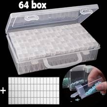 Diamond Painting Storage Box with 64 Grids Portable Bead Storage Container 5d Diamond Embroidery Accessories Tools 2024 - buy cheap