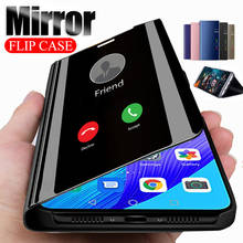 Умный зеркальный флип-чехол для телефона huawei Honor 20 Honor20 Pro, чехол для просмотра 20 10 Lite 10i Nova 5T 9X Nova5T, Прозрачный чехол для просмотра s 2024 - купить недорого