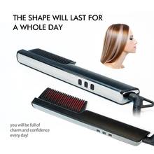 Hair Straightener Flat Irons Straightening Brush Hot Heating Comb Hair Straight Styler Corrugation Curling Iron Hair Curler Comb 2024 - buy cheap