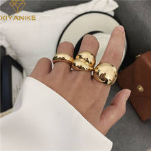 XIYANIKE Minimalist 925 Sterling Silver Finger Rings for Women Couples Trendy Elegant French Gold Geometric Punk Party Jewelry 2024 - купить недорого
