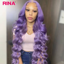 Rina Wig Light Purple Transparent Lace Wigs Body Wave Lace Front Human Hair Wigs Malaysia Virgin Hair 180% For Black Women 2024 - buy cheap
