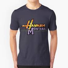 Hannah Montana Logo Design Legal Na Moda T-Shirt Tee Hannah Montana Miley Cyrus Miley Cyrus Hannah Montana Para Sempre Que Ela Está Chegando 2024 - compre barato