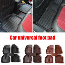 5pcs Universal PU leather Waterproof Black Car Floor mats Pad Passage Foot Pad Trucks Driver Front and Rear Floor Mats 2024 - buy cheap
