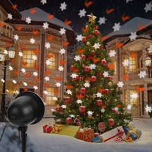 Рождественский снежинка лазерный светильник IP65 Водонепроницаемый снегопад лазерный проектор сценический светильник для Рождества Новый Год Вечерние декор для сада 2024 - купить недорого