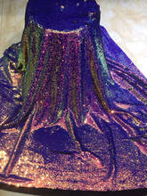 Venta caliente bordado de lentejuelas encaje africano tela de franela francesa lentejuelas Nigeria Tela De Lentejuelas/Vestido/Tela de diseño de vestir 2024 - compra barato