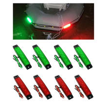 8x LED Signal Nav Navigation Light Strip Port Starboard Marine Boat Red + Green 2024 - buy cheap